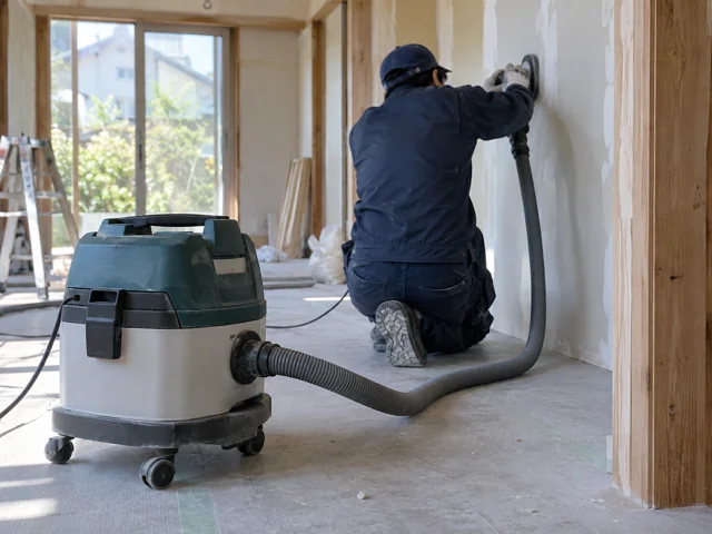 リフォーム現場で集じん機を使用しているイメージ画像